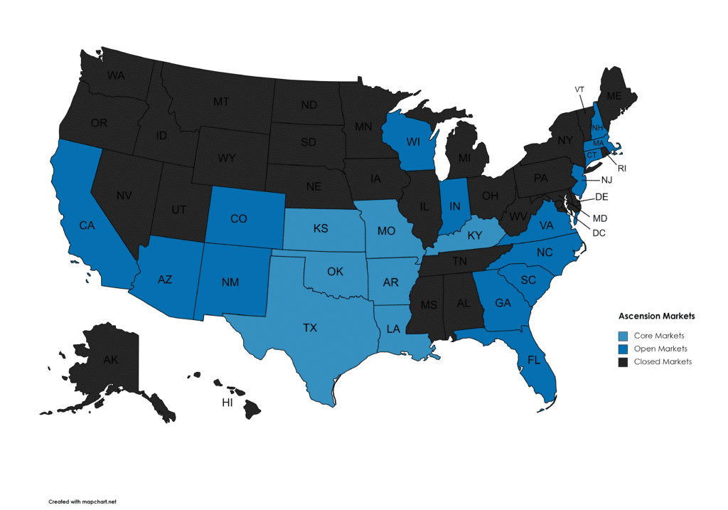 Ascension Home Solutions Market Map